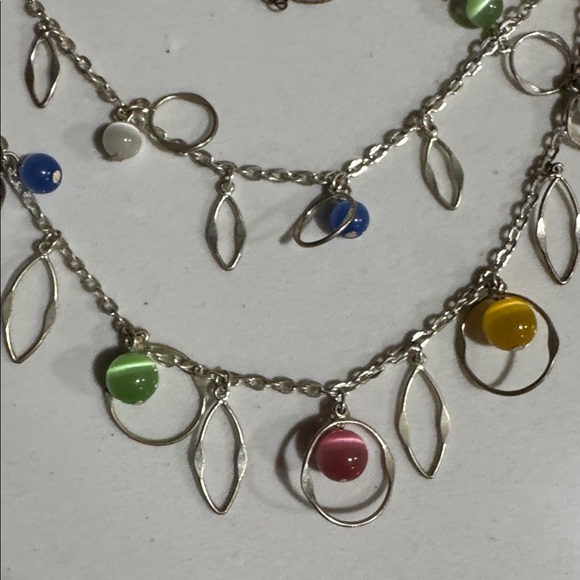 Silver Multi-Color Necklace Set - Picture 2 of 3